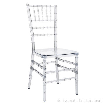 Harz Acryl Tiffany Transparent Chiavari Hochzeitsstuhl